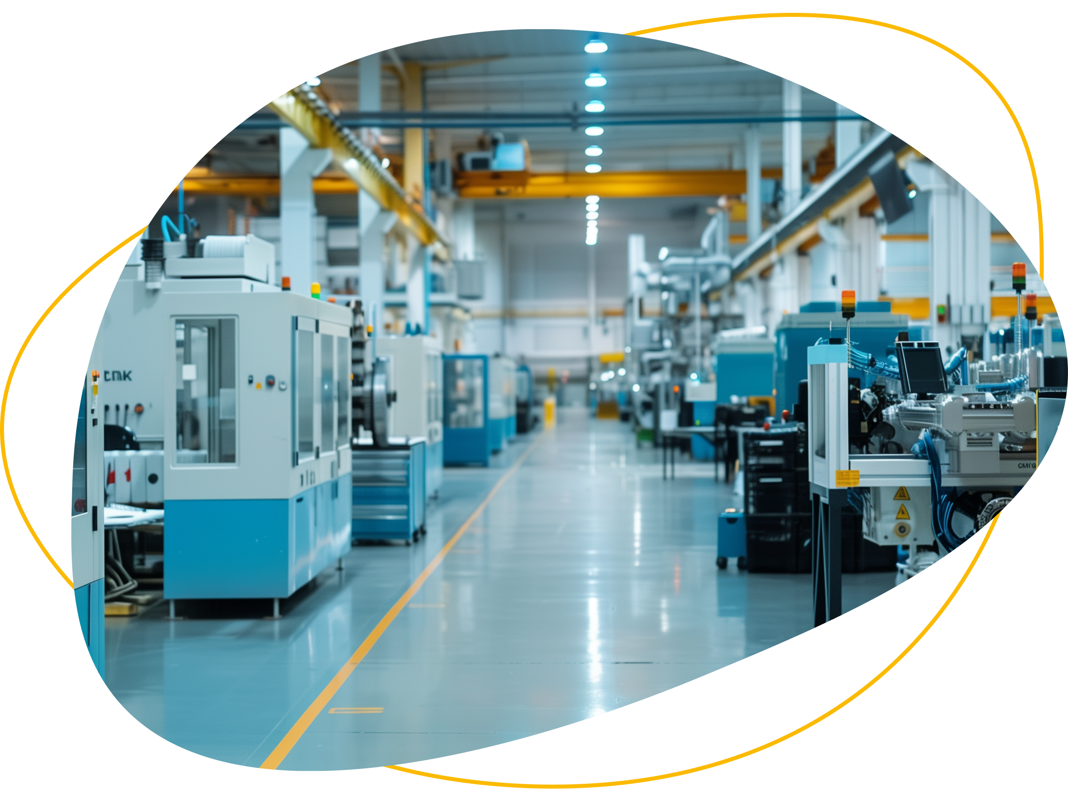 Inside of manufacturing building