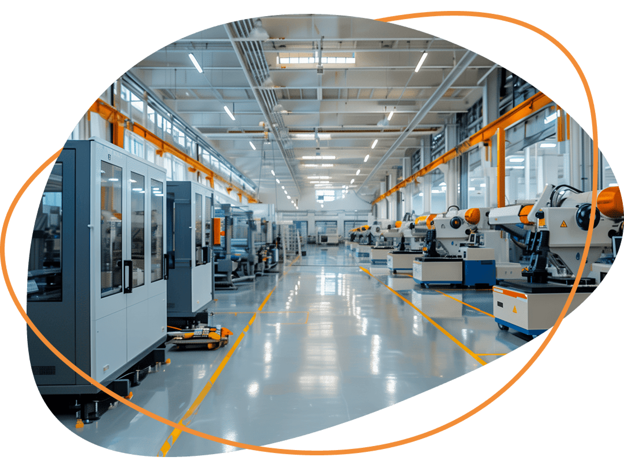 Factory floor clean room